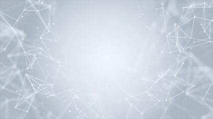 3d Loop rendered abstract plexus shapes. Connection and web concept. Digital, communication and technology background with lines and dots. Social network networking connection Global Business - Powered by Adobe