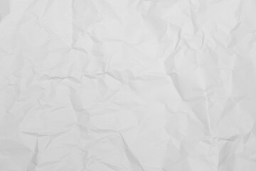 White crumpled paper texture background.	