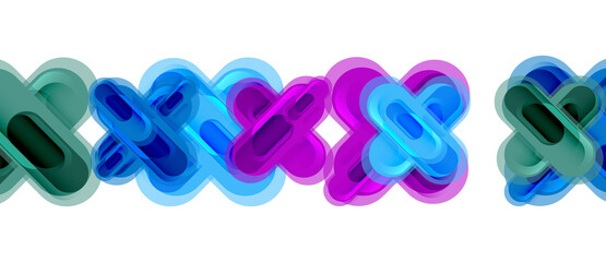 Modern vector glass cross shape abstract technology background for cover, placard, poster, banner or flyer