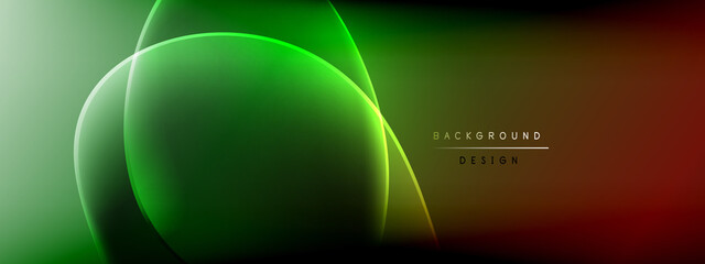 Vector abstract background - liquid bubble shapes on fluid gradient with shadows and light effects. Shiny design template for text