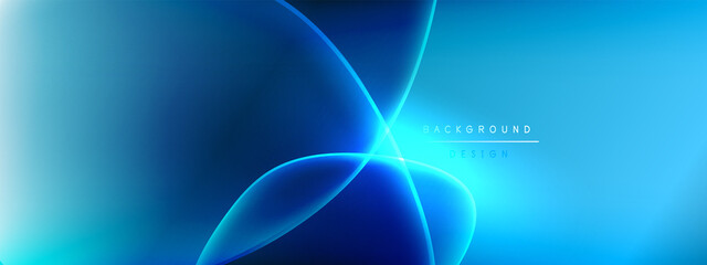 Vector abstract background - liquid bubble shapes on fluid gradient with shadows and light effects. Shiny design template for text