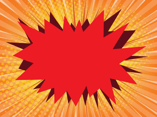 Background of Speech balloon retro comic in pop art style vector with space for your message.