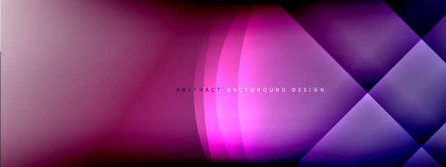 Vector abstract background - circle and cross on fluid gradient with shadows and light effects. Techno or business shiny design templates for text