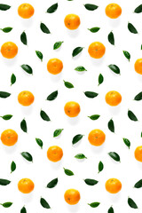 Isolated tangerine citrus collection background with leaves. Tangerines or mandarin orange fruits on white background. mandarine orange background.