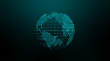 Amazing cyan color technology 3d planet background image,3d planet,earth 