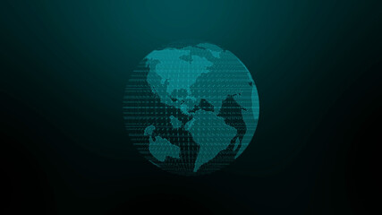 Amazing cyan color technology 3d planet background image,3d planet,earth 