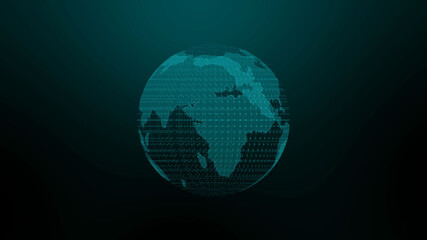 Amazing cyan color technology 3d planet background image,3d planet,earth 