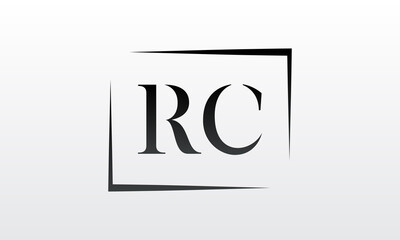 Initial rc letter logo with creative modern business typography vector template. Creative letter rc logo design.