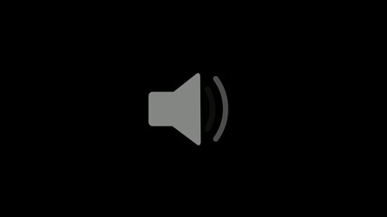 New gray color speaker icon on black background,sound speaker icon