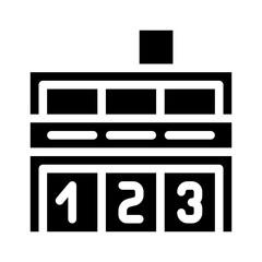 fire department building glyph icon vector illustration