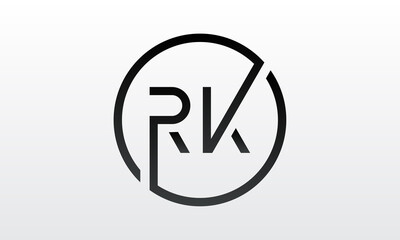 Initial rk letter logo with creative modern business typography vector template. Creative letter rk logo design.