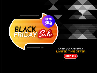 Black friday sale colorful lable geometric background