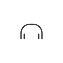 Headphone headset line icon. Stock vector illustration isolated on white background.