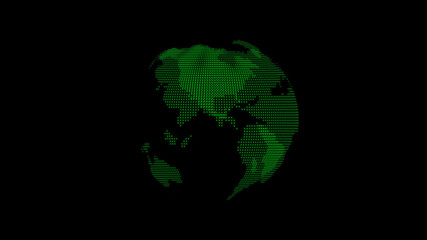 Amazing green color 3d planet icon on black background,3d earth images