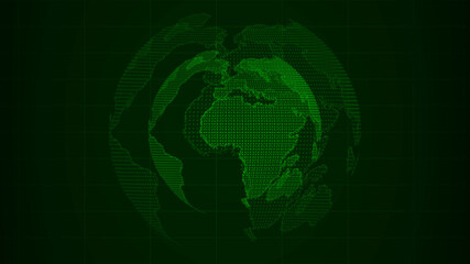 Beautiful green color technology 3d earth background image,3d planet
