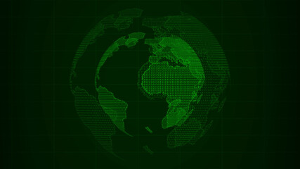 Beautiful green color technology 3d earth background image,3d planet