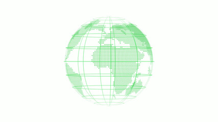 New green color 3d technology planet icon on white background,3d earth icon © MSH