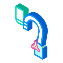 filter for filtration water from faucet isometric icon vector illustration