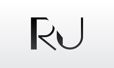 Fototapeta premium Initial ru letter logo with creative modern business typography vector template. Creative letter ru logo design.