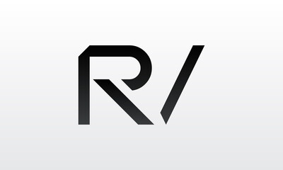 Initial rv letter logo with creative modern business typography vector template. Creative letter rv logo design.