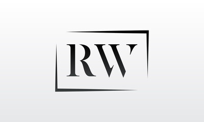 Initial rw letter logo with creative modern business typography vector template. Creative letter rw logo design.