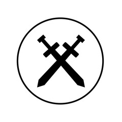 sword flat icon vector illustration