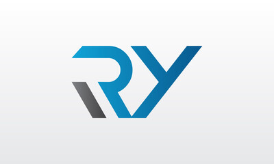 Initial ry letter logo with creative modern business typography vector template. Creative letter ry logo design.