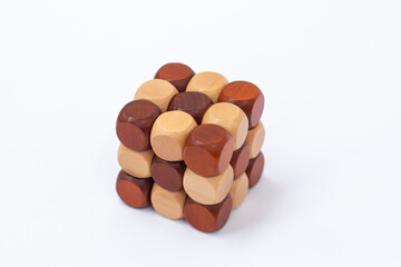 Cubo rubik de madera transformable, figuras