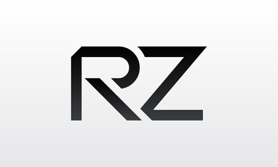 Initial rz letter logo with creative modern business typography vector template. Creative letter rz logo design.