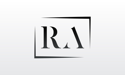 Initial ra letter logo with creative modern business typography vector template. Creative letter ra logo design.