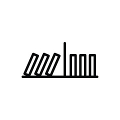 Black line icon for intervention