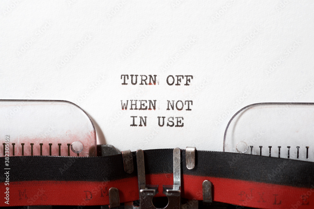 Fototapete turn off when not in use