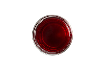 Glass of pomegranate juice isolated on white background