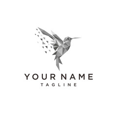 bird colibri hummingbird geometric colorful logo vector icon template design © Penatic Studio