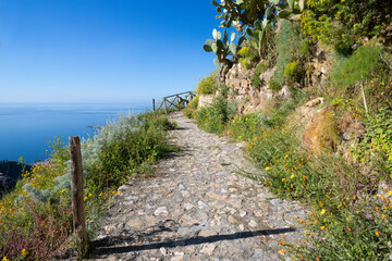 Fototapeta na wymiar Taormina - The beautifull mediterranean landscape of Sicily.
