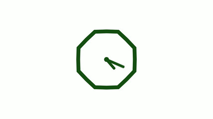 Fototapeta premium Amazing green dark counting down clock without trick,clock icon,clock isolated