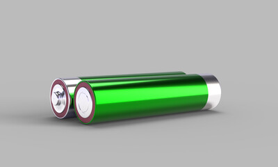 Battery cellular mockup 3d render for product design.