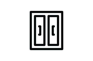Furniture Outline Icon - Cupboard