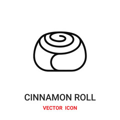 Cinnamon roll vector icon. Modern, simple flat vector illustration for website or mobile app.Bakery symbol, logo illustration. Pixel perfect vector graphics	