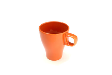 orange cup mug drink isolated on white background