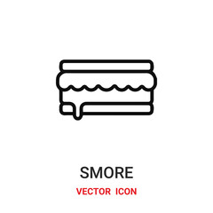 Smore vector icon. Modern, simple flat vector illustration for website or mobile app.Marshmallow symbol, logo illustration. Pixel perfect vector graphics	