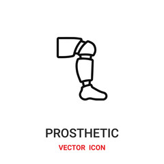 Prosthetic vector icon. Modern, simple flat vector illustration for website or mobile app.Medical prosthetic symbol, logo illustration. Pixel perfect vector graphics	