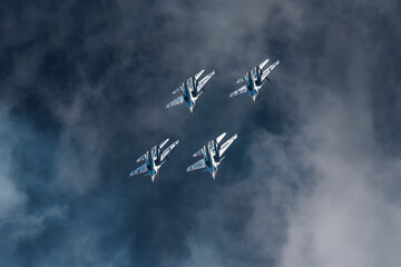 airplane flying over the clouds