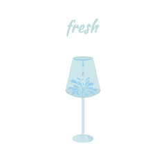 Elements of the water vector, tears, a drop of water in a glass