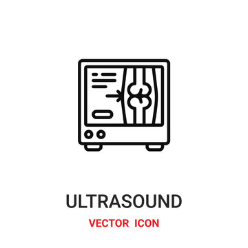 X-ray vector icon. Modern, simple flat vector illustration for website or mobile app.Ultrasound symbol, logo illustration. Pixel perfect vector graphics