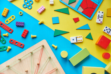 School supplies, stationery space for caption. Back to school concept. School, education and...