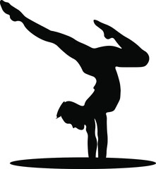 Fototapeta premium silhouette of a person jumping