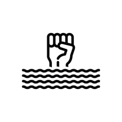 Black line icon for cope 