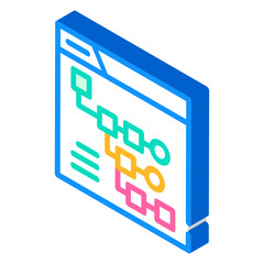 exploratory data analysis isometric icon vector illustration