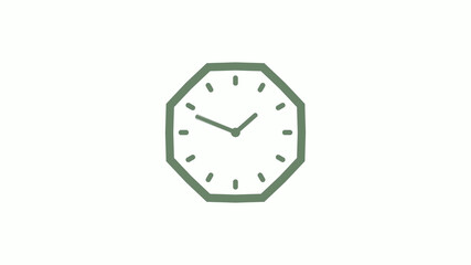 Amazing green gray counting down clock icon on white background,clock icon,Clock isolated